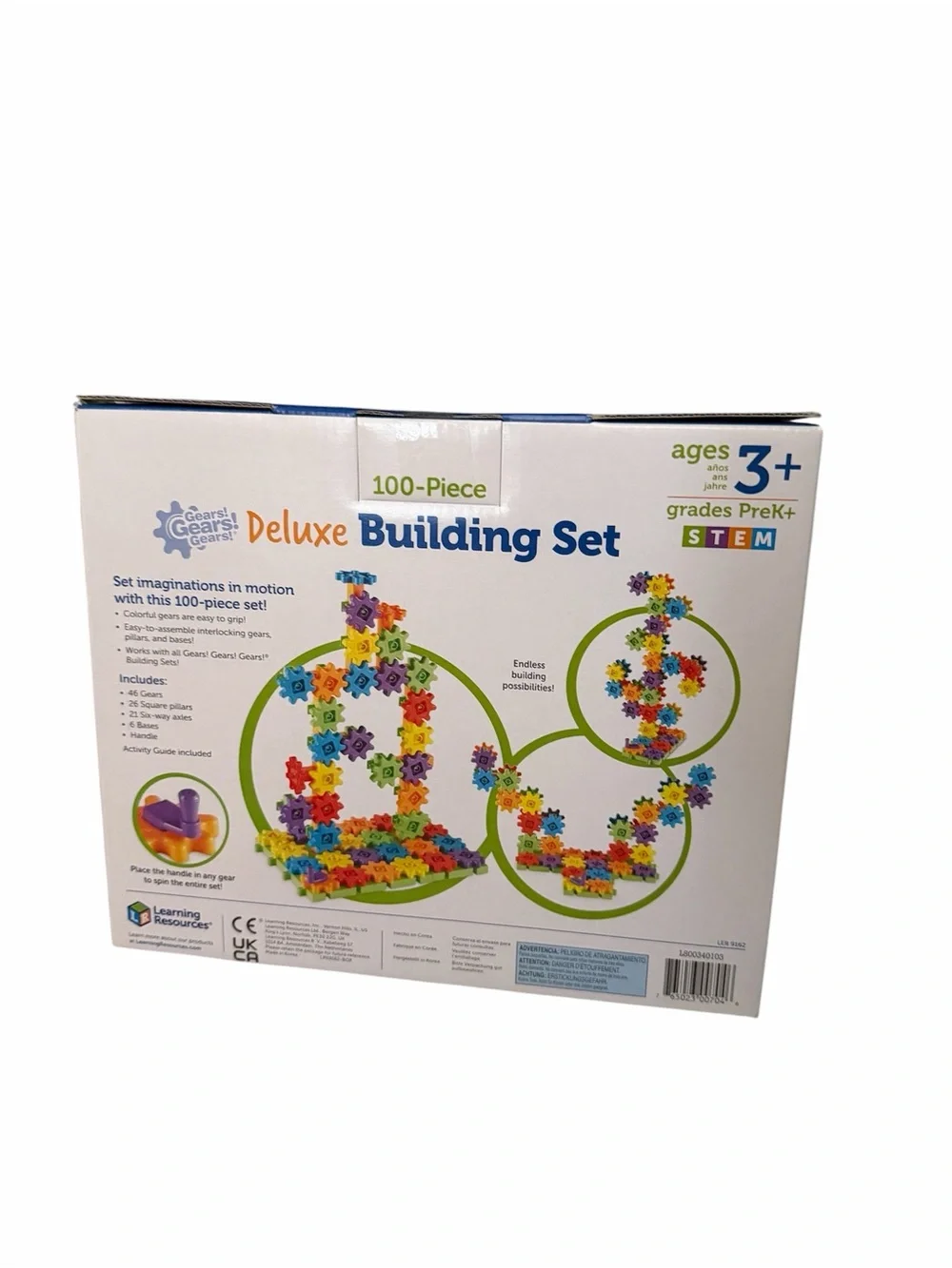 Learning Resources Deluxe 100-Piece Building Set - Multicolor Gears